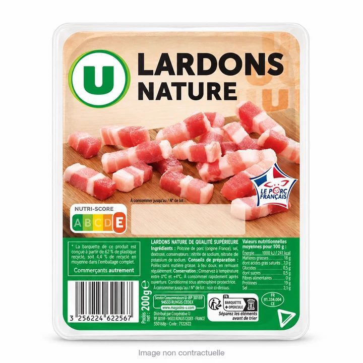 Plain Bacon Lardons 200 Gr