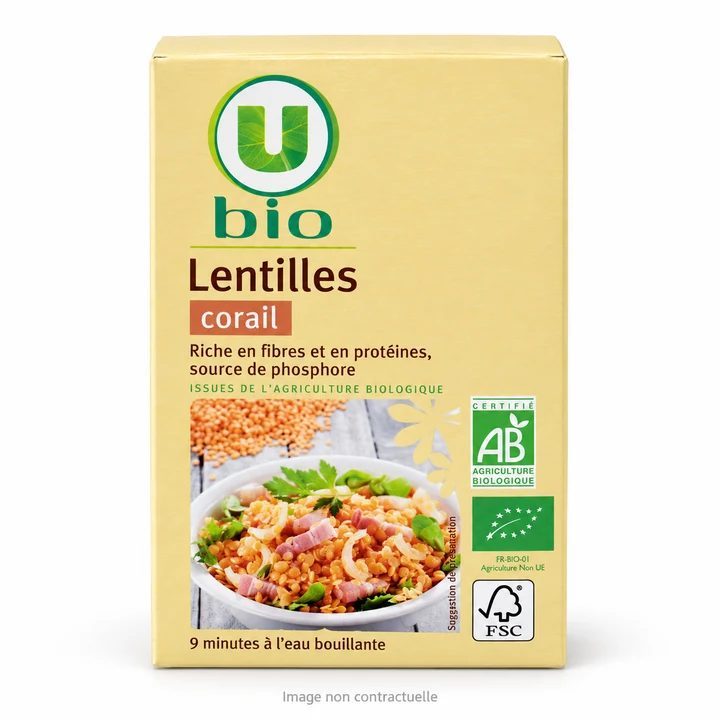 Lentilles Corail Bio 500G
