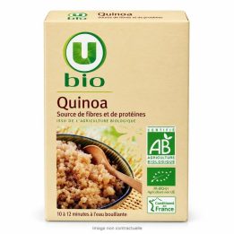 Quinoa U bio 400 g sur fond blanc