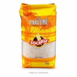 Riz parfumé Socariz 1 kg sur fond blanc