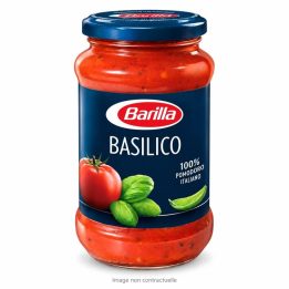 Sauce Basilico Barilla 400 g sur fond blanc