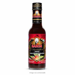 Sauce Worcestershire Baron 155 ml sur fond blanc
