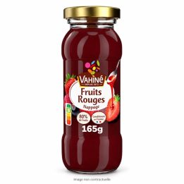 Coulis de fruits rouges Vahine 165 g sur fond blanc